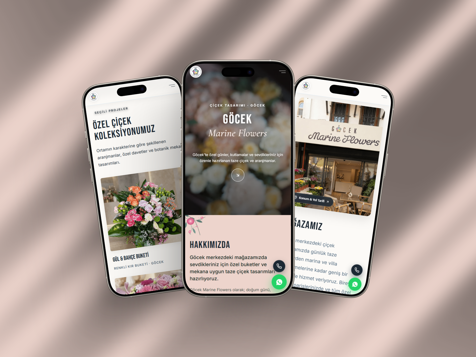 Göcek Marine Flowers responsive website project